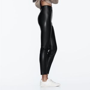 Zara Black Leather Leggings - Size XS, NEVER WORN, BRAND NEW